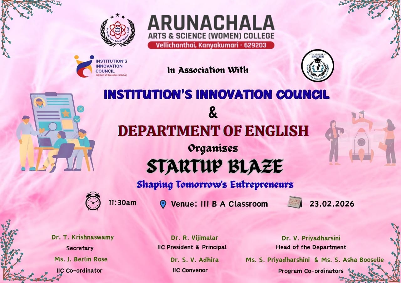 Department of English organizes Startup Blaze